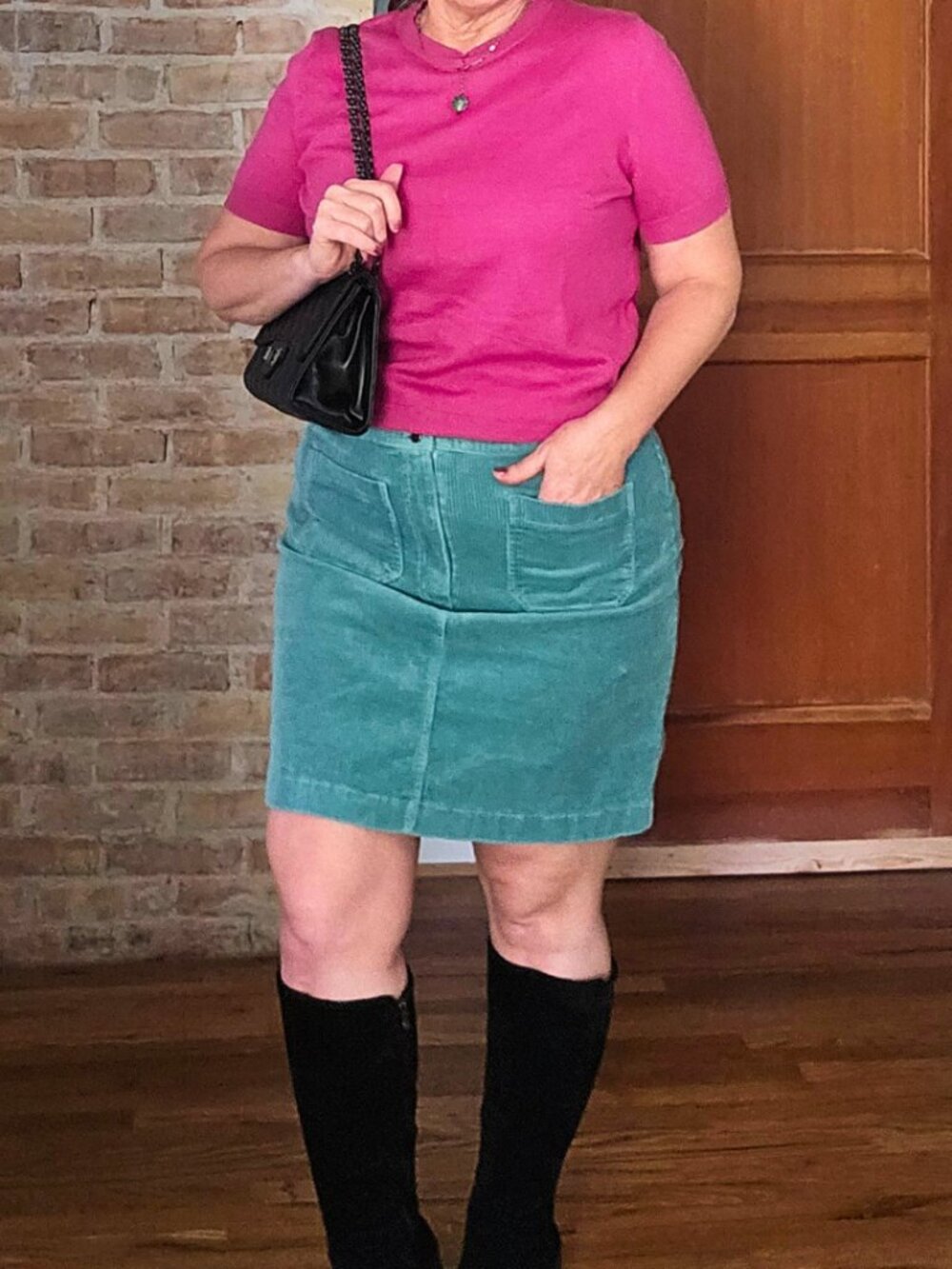 LOFT Teal Corduroy Mini Skirt Size 12 Y2K 90s